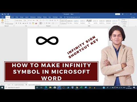 How do I make infinity in Word?