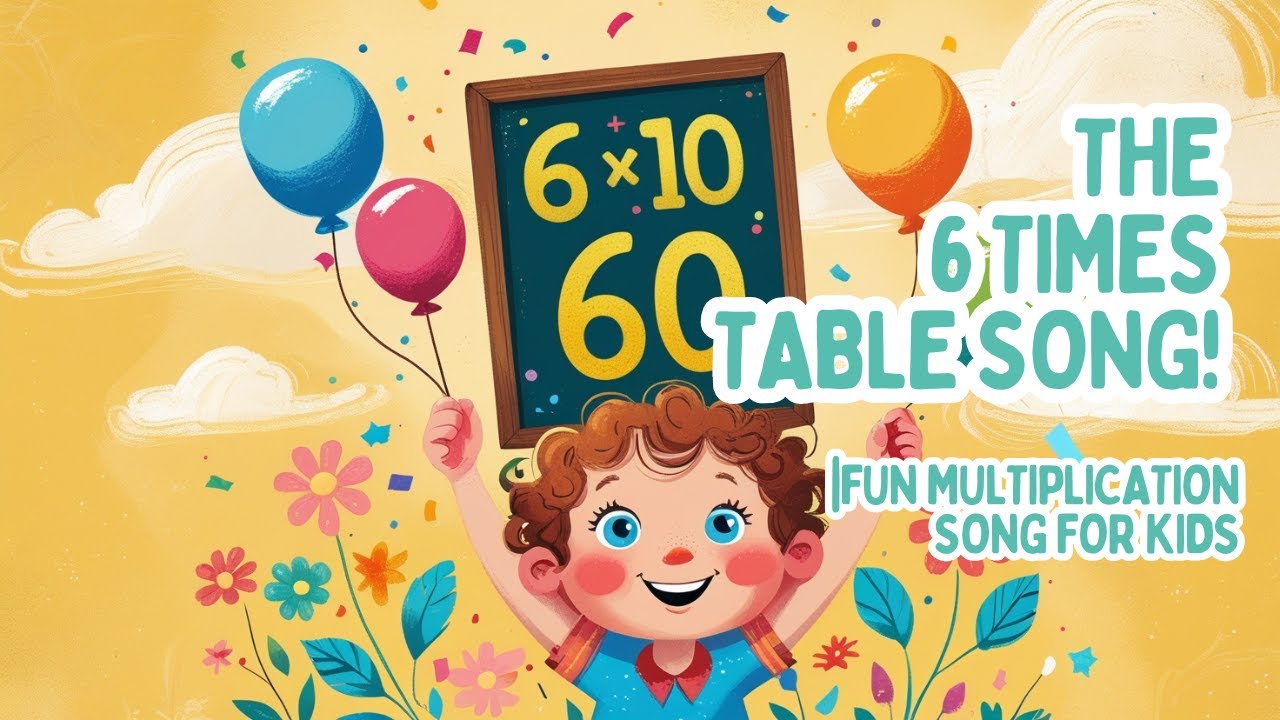 The 6 Times Table Song Fun Multiplication Song For Kids Youtube