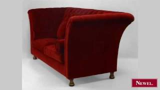 Antique French Victorian style (modern) red tufted velvet