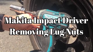 Makita Impact Driver Taking Off Lug Nut (Makita XDT111)