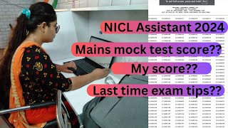 Nicl assistant mains mock test score. Last time tips for the exam. #niclassistant2024 #nicl