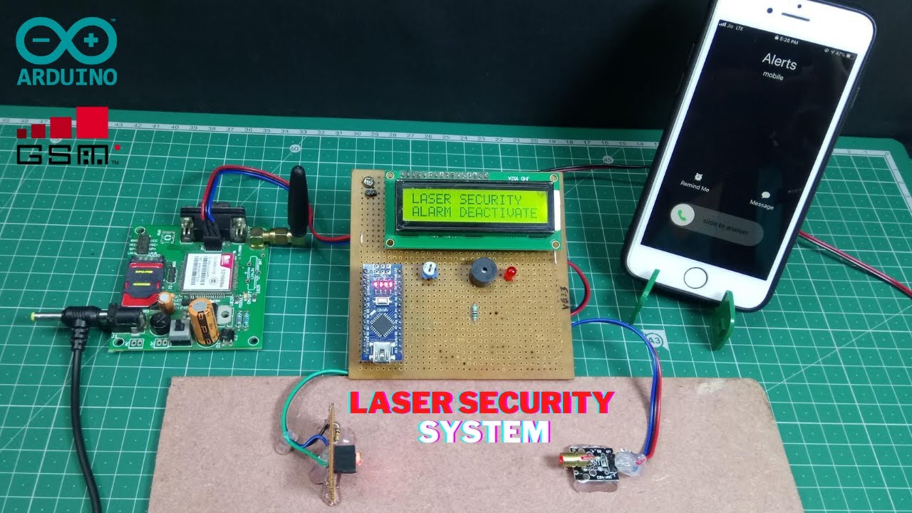 How To Make Laser Security System Using Arduino | Laser Based Security ...