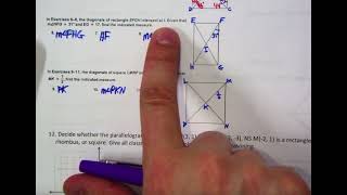 Section 7.4 - Special Parallelogram Practice