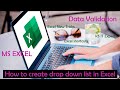 Data Validation | How to create Drop Down List in Excel (Data Validation) #shorts #excel