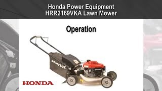 HRR2169VKA (K9 and later) Lawn Mower Operation