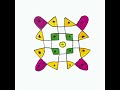 4*4 అందమైన రోజువారీ ముగ్గు 4*4 dots easy beautiful rangoli