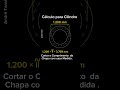 calculando o comprimento da chapa p calandra um cilindro.