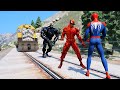 GTA 5 Spider-man VS Train (Spiderman Stopping Train In GTA 5) Ep.17