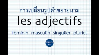 #FrenchKit20 #เรียนภาษาฝรั่งเศส leçon#26 - adjectif การเปลี่ยนรูปคำขยายนาม - ไวยากรณ์ grammaire