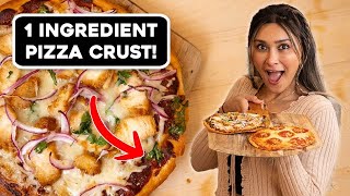 1 Ingredient Pizza Crust?! No Kneading I How to Make Low Carb, Keto Pizza with this HACK!