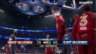 Russell Westbrook OD's With The Post Dunk Celebration - 2012 NBA All-Star Game