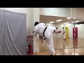 ③shotokan traditional karate osaka japan 伝統流派の松濤館流の空手の稽古 回し蹴り mawashi keri front kick