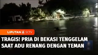 Detik-Detik Pria Tenggelam di Danau saat Adu Renang Bersama Temannya  | Liputan 6