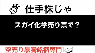 スガイ化学売り禁で？【仕手株じゃ】空売り専門暴騰暴落株取引ニュース番組