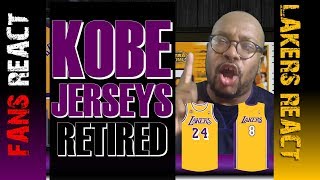 LA Lakers Fan Reaction: Kobe Bryant Lakers jersey retirement ceremony #8 & #24  | News | NBA