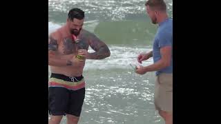 Super Gluing a Pickle Jar Lid & Asking Buff Guys to Open it #Shorts