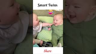 Double the Smarts, Double the Laughter! Watch These Smart Twins Babies in Action | Kids Tube #Shorts