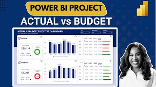 Power BI Project: Actual vs Budget Dashboard //End to End Dashboard Power BI Tutorial for Beginners