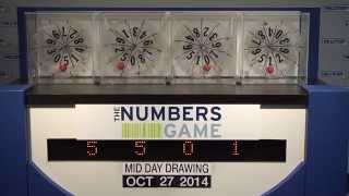 Midday Numbers Game Drawing: Monday, October 27, 2014