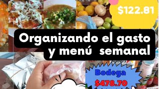 CÓMO organizo mi GASTO Y MENÚ SEMANAL/Compras semanales para mi DESPENSA