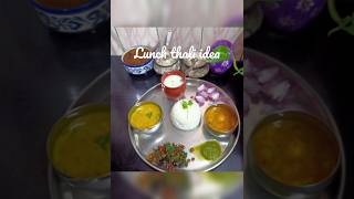 Simple lunch thali idea😋 #vegthali#simplefood#lunchthali #thali #desi#homemade#ytshorts #shorts