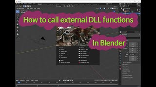 how to call the external DLL function in python for the blender.