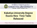 KU degree exams Rescheduled Time table