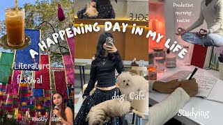 Slice of life vlog 🪄 *very aesthetic* , morning routine, dog cafe, literature festival, studying 🧡