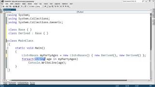 C# foreach Cast