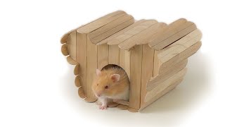 How to Make Popsicle Stick House for Hamster | DIY Pet House | Popsicle Stick House