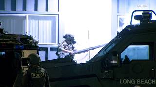 SWAT Responds to Barricaded Suspect Standoff in Long Beach