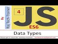 JavaScript Tutorial for Beginners | Part 4 - DataTypes | Learn JavaScript | ES6