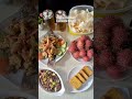 sambel pete balado terong nila goreng crispy tempe goreng buah rambutan krupuk udang es teh.