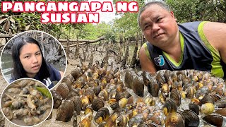 PANGANGAPA NG SUSIAN | GINISANG SUSIAN WITH SOTANGHON | Catch \u0026 Cook