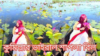 কুমিল্লার ভাইরাল শাপলা বিল।যা দেখতে পর্যটকদের ভীড় জমে যায়। Viral lily garden.