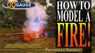 OO GAUGE, HOW TO MODEL A FIRE! On my model railway