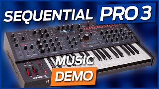 SEQUENTIAL PRO 3 -analog/ digital synth (MUSIC DEMO, no talking)