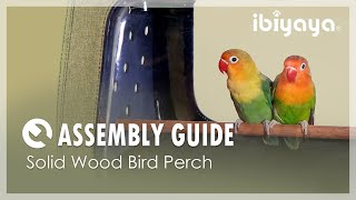 Solid Wood Bird Perch (Coordinates with FC1821 Portico Pet Transporter) |  IBIYAYA