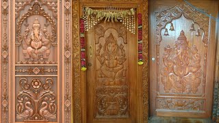 Latest Top Best Teak Wood Ganesh Mainoor Design ideas for home | God Wooddoor designs 2022|