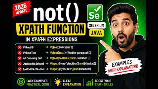 92. not() function in XPath Expressions (Selenium Java 2026)