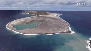 NASA scientists landed on a new island. They were exploring mysterious mud there