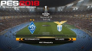 PES 2018 (PC) Dynamo Kyiv v Lazio | UEFA EUROPA LEAGUE | 15/3/2018 | 1080P 60FPS