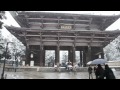 雪景色の世界遺産奈良 winter snow in nara japan 冬