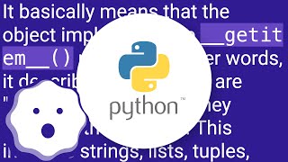 What does it mean if a Python object is "subscriptable" or not?
