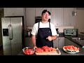 how to cut a watermelon cubes and triangles