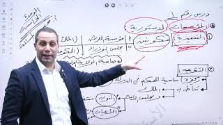 مراجعة الوحدة الخامسة السلطات الدستورية لمادة تاريخ الاردن مع الاستاذ حسين المسالمة