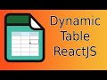 Dynamically Create a Table In ReactJS Using React-Bootstrap