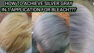 PAANO MA ACHIEVE ANG SILVER GRAY,,IN 1 APPLICATION FOR BLEACHING??COLOR TUTORIAL