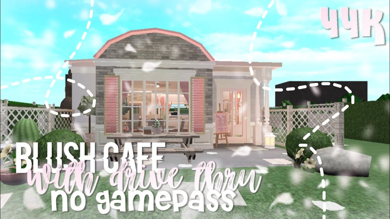 Blush Cafe With Drive Thru! (no Gamepass) | Bloxburg Speedbuild - YouTube