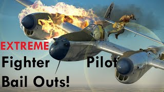 EXTREME fighter pilot bailouts! IL-2 Sturmovik Great Battles.